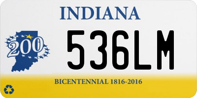 IN license plate 536LM