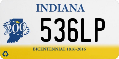 IN license plate 536LP