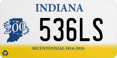 IN license plate 536LS