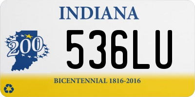 IN license plate 536LU