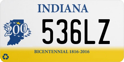 IN license plate 536LZ