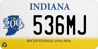 IN license plate 536MJ