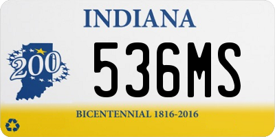 IN license plate 536MS