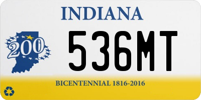 IN license plate 536MT