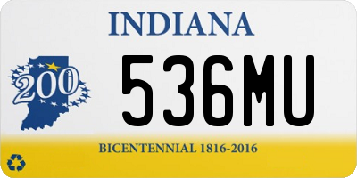 IN license plate 536MU