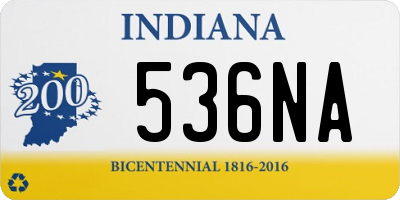 IN license plate 536NA