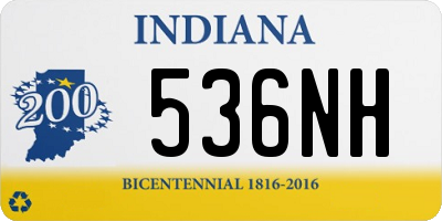 IN license plate 536NH