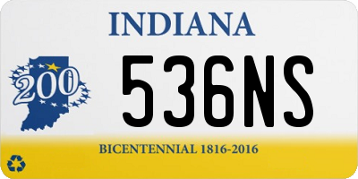 IN license plate 536NS