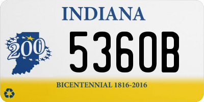 IN license plate 536OB