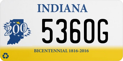 IN license plate 536OG