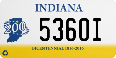 IN license plate 536OI