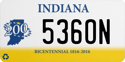 IN license plate 536ON