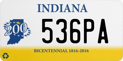 IN license plate 536PA