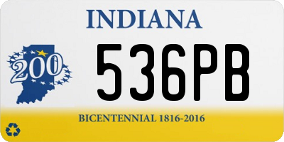 IN license plate 536PB