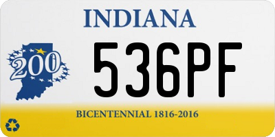 IN license plate 536PF