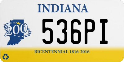 IN license plate 536PI