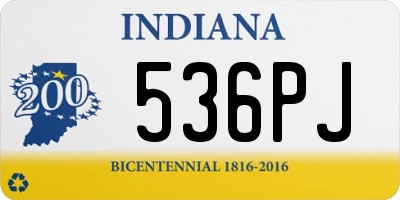 IN license plate 536PJ