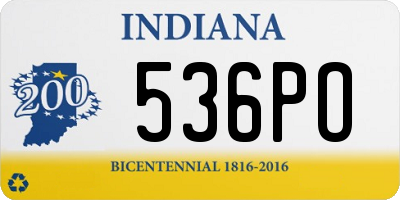 IN license plate 536PO