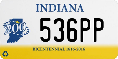 IN license plate 536PP