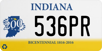 IN license plate 536PR