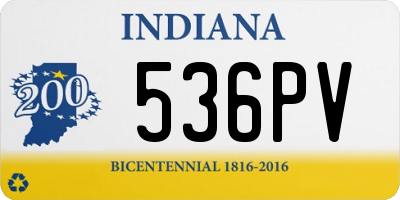 IN license plate 536PV