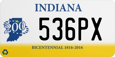 IN license plate 536PX