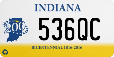 IN license plate 536QC