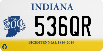 IN license plate 536QR