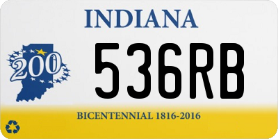 IN license plate 536RB