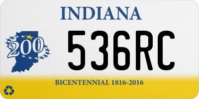 IN license plate 536RC