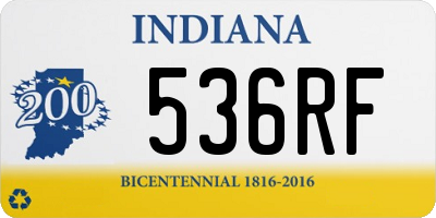 IN license plate 536RF