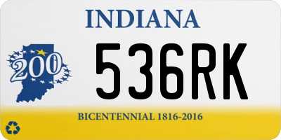 IN license plate 536RK