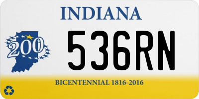 IN license plate 536RN