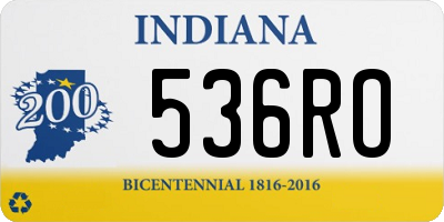 IN license plate 536RO