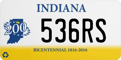 IN license plate 536RS