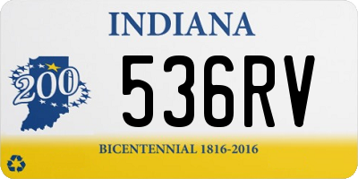 IN license plate 536RV