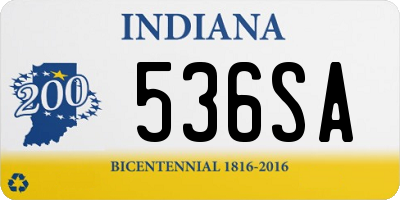 IN license plate 536SA