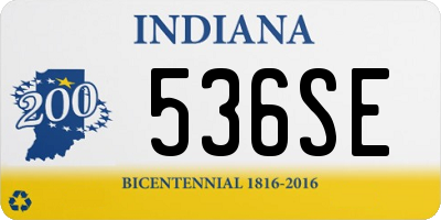 IN license plate 536SE