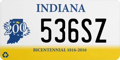 IN license plate 536SZ