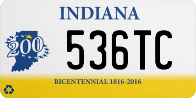 IN license plate 536TC