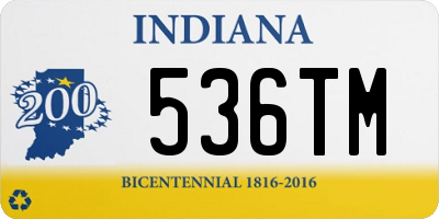 IN license plate 536TM