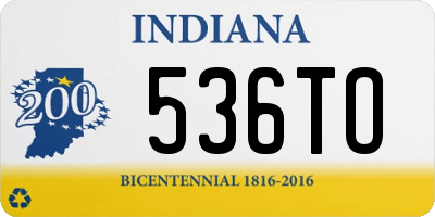 IN license plate 536TO