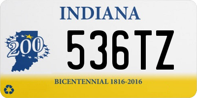 IN license plate 536TZ