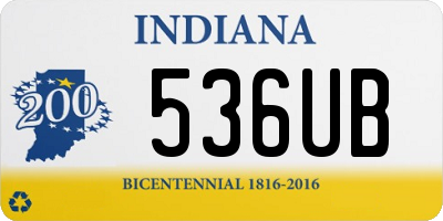 IN license plate 536UB