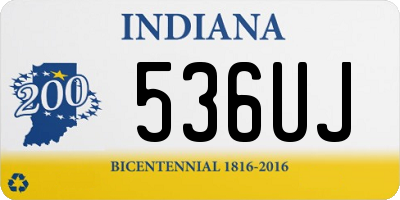 IN license plate 536UJ