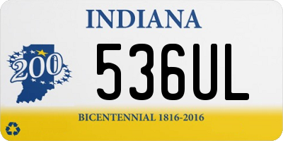 IN license plate 536UL