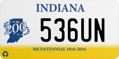 IN license plate 536UN