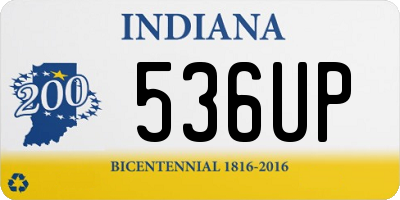 IN license plate 536UP