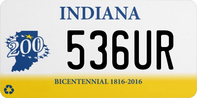 IN license plate 536UR