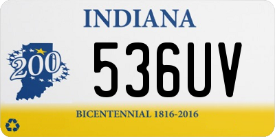 IN license plate 536UV